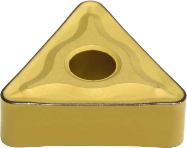 Sumitomo - TNMG332 EMX Grade AC830P Carbide Turning Insert - Al2O3 Finish, 60° Triangle, 3/8" Inscr Circle, 3/16" Thick, 1/32" Corner Radius - Apex Tool & Supply