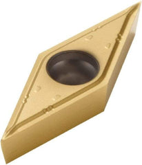 Seco - VBGT21.50 F1 Grade CP500 Carbide Turning Insert - TiAlN/TiN Finish, 35° Diamond, 1/4" Inscr Circle, 3/32" Thick, 0.0039" Corner Radius - Apex Tool & Supply