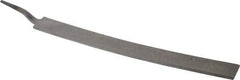 PFERD - 14" Long, Smooth Cut, Flat American-Pattern File - Single/Curved Cut, 0.38" Overall Thickness, Flexible, Tang - Apex Tool & Supply