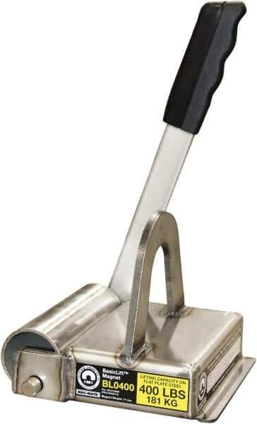 Mag-Mate - 400 Lb Load Capacity, Permanent Lift Magnet - 5-1/2" High x 5-5/8" Wide, 4 Poles - Apex Tool & Supply