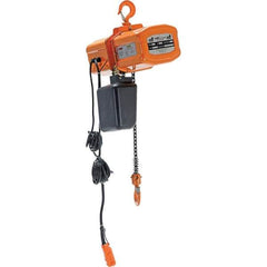 Vestil - 1/2 Ton Capacity, 20.5 FPM Lift Speed, 230 Volt, Electric Chain Hoist - 1.08 Output hp, 15' Max Lift - Apex Tool & Supply