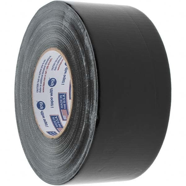 Intertape - 54.8m x 2-53/64" x 11 mil Black Polyethylene Film Duct Tape - Apex Tool & Supply