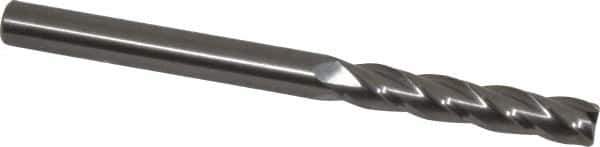 OSG - 8mm, 41mm LOC, 8mm Shank Diam, 100mm OAL, 4 Flute, Solid Carbide Square End Mill - Single End, Uncoated, Spiral Flute, 30° Helix, Centercutting, Right Hand Cut, Right Hand Flute, Series 484 - Apex Tool & Supply