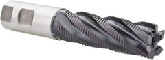 Hertel - 1" Diam, Fine Pitch, 3" LOC, 5 Flute Cobalt Roughing Square End Mill - TiAlN Finish, 5-1/2" OAL, 1" Shank Diam, Single End, 30° Helix - Apex Tool & Supply