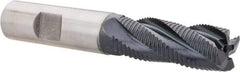 Hertel - 5/8" Diam, Fine Pitch, 1-5/8" LOC, 4 Flute Cobalt Roughing Square End Mill - TiAlN Finish, 3-3/4" OAL, 5/8" Shank Diam, Single End, 30° Helix - Apex Tool & Supply