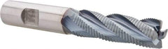 Hertel - 7/16" Diam, Fine Pitch, 1" LOC, 4 Flute Cobalt Roughing Square End Mill - TiCN Finish, 2-11/16" OAL, 3/8" Shank Diam, Single End, 30° Helix - Apex Tool & Supply