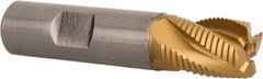 Hertel - 5/8" Diam, Fine Pitch, 3/4" LOC, 4 Flute Cobalt Roughing Square End Mill - TiN Finish, 2-7/8" OAL, 5/8" Shank Diam, Single End, 30° Helix - Apex Tool & Supply