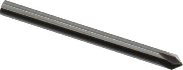Keo - 1/8" Head Diam, 1/8" Shank Diam, 6 Flute 82° Solid Carbide Countersink - Bright Finish, 1-1/2" OAL, Single End - Apex Tool & Supply
