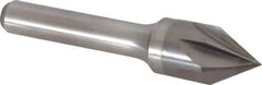 Keo - 5/8" Head Diam, 3/8" Shank Diam, 6 Flute 60° Solid Carbide Countersink - Bright Finish, 2-3/4" OAL, Single End - Apex Tool & Supply