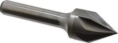 Keo - 3/4" Head Diam, 3/8" Shank Diam, 6 Flute 60° Solid Carbide Countersink - Bright Finish, 2-3/4" OAL, Single End - Apex Tool & Supply