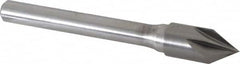 Keo - 3/8" Head Diam, 1/4" Shank Diam, 6 Flute 60° Solid Carbide Countersink - Apex Tool & Supply