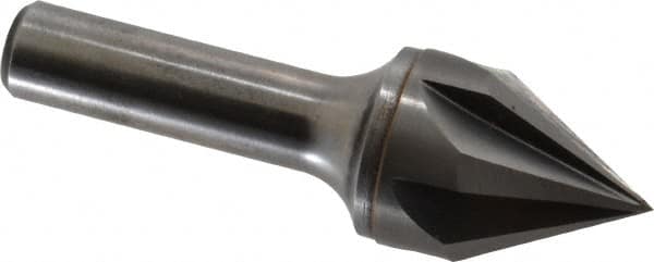 Keo - 1" Head Diam, 1/2" Shank Diam, 6 Flute 60° Solid Carbide Countersink - Apex Tool & Supply