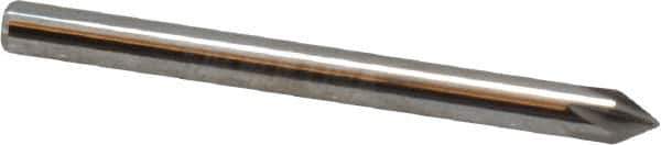 Keo - 1/8" Head Diam, 1/8" Shank Diam, 6 Flute 60° Solid Carbide Countersink - Bright Finish, 1-1/2" OAL, Single End - Apex Tool & Supply
