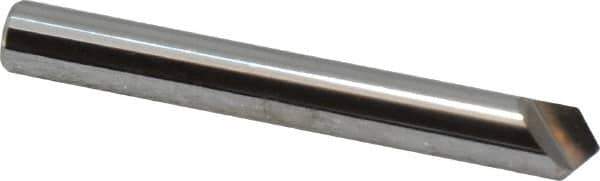 Keo - 1/4" Head Diam, 1/4" Shank Diam, 1 Flute 100° Solid Carbide Countersink - Bright Finish, 2" OAL, Single End - Apex Tool & Supply