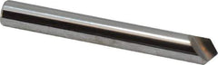 Keo - 1/4" Head Diam, 1/4" Shank Diam, 1 Flute 100° Solid Carbide Countersink - Bright Finish, 2" OAL, Single End - Apex Tool & Supply