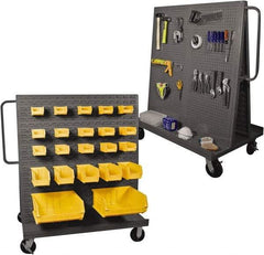Durham - 2,000 Lb Capacity Steel A-Frame Truck - Steel Deck, 48" OAW, Phenolic Casters - Apex Tool & Supply