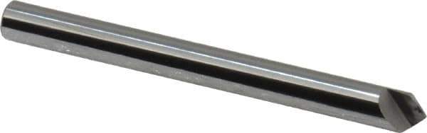 Keo - 3/16" Head Diam, 3/16" Shank Diam, 1 Flute 90° Solid Carbide Countersink - Bright Finish, 2" OAL, Single End - Apex Tool & Supply