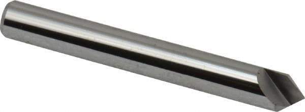 Keo - 1/4" Head Diam, 1/4" Shank Diam, 1 Flute 82° Solid Carbide Countersink - Bright Finish, 2" OAL, Single End - Apex Tool & Supply