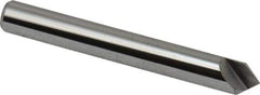 Keo - 1/4" Head Diam, 1/4" Shank Diam, 1 Flute 82° Solid Carbide Countersink - Bright Finish, 2" OAL, Single End - Apex Tool & Supply