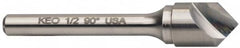Keo - 1/2" Head Diam, 1/4" Shank Diam, 1 Flute 60° Solid Carbide Countersink - Apex Tool & Supply