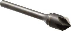 Keo - 1/2" Head Diam, 1/4" Shank Diam, 6 Flute 100° Solid Carbide Countersink - Bright Finish, 2-5/8" OAL, Single End - Apex Tool & Supply