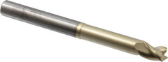 Accupro - 3/8", 3 Flute, Single End, Solid Carbide, 0.015" Corner Radius End Mill - 4" OAL, 37° Helix, Right Hand Flute, 1/2" LOC, Right Hand Cut, 2-3/8" Extended Reach - Apex Tool & Supply