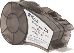 Brady - 252" Long, Black on White Vinyl Label Tape - For BMP21 Plus Portable Label Printer, LABPAL Handheld Label Maker, IDPAL Handheld Label Maker - Apex Tool & Supply