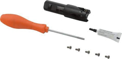 Kennametal - 1-1/4" Cut Diam, 18.03mm Max Depth of Cut, 1" Shank Diam, 115.06mm OAL, Indexable Square Shoulder Helical End Mill - E.. 18.. Inserts, Weldon Shank, 0° Lead Angle, Through Coolant, Series Mill 1-18 - Apex Tool & Supply