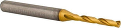 Kennametal - 1/8" 140° Solid Carbide Jobber Drill - Multilayer TiAlN Finish, Right Hand Cut, Spiral Flute, Whistle Notch Shank - Apex Tool & Supply