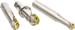 Seco - 30mm Cut Diam, 45.01mm Max Depth of Cut, 32mm Shank Diam, 6.299" OAL, Indexable Ball Nose End Mill - Straight Shank, R218.20 Toolholder, 218.20 150, SPMT10 Insert - Apex Tool & Supply
