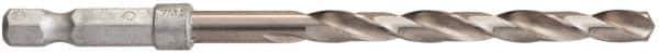 Hertel - 15/64" 135° High Speed Steel Jobber Drill - Bright Finish, Spiral Flute, 4-1/2" OAL - Apex Tool & Supply
