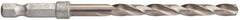Hertel - 15/64" 135° High Speed Steel Jobber Drill - Bright Finish, Spiral Flute, 4-1/2" OAL - Apex Tool & Supply