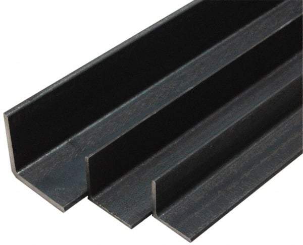 Made in USA - Low Carbon Steel, 3/16 Inch Thick Wall, Angle Iron - 3 Inch Wide x 3 Inch High x 80 Inch Long - Apex Tool & Supply