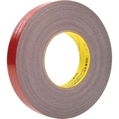 3M - 54.8m x 24mm x 12.1 mil Red Polyethylene Cloth Duct Tape - Apex Tool & Supply