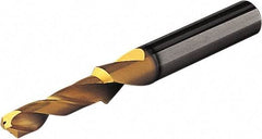 Seco - 14.25mm 140° Spiral Flute Solid Carbide Screw Machine Drill Bit - Multilayer TiAlN Finish, Right Hand Cut, 75mm Flute Length, 123mm OAL, Straight Shank, Through Coolant - Apex Tool & Supply