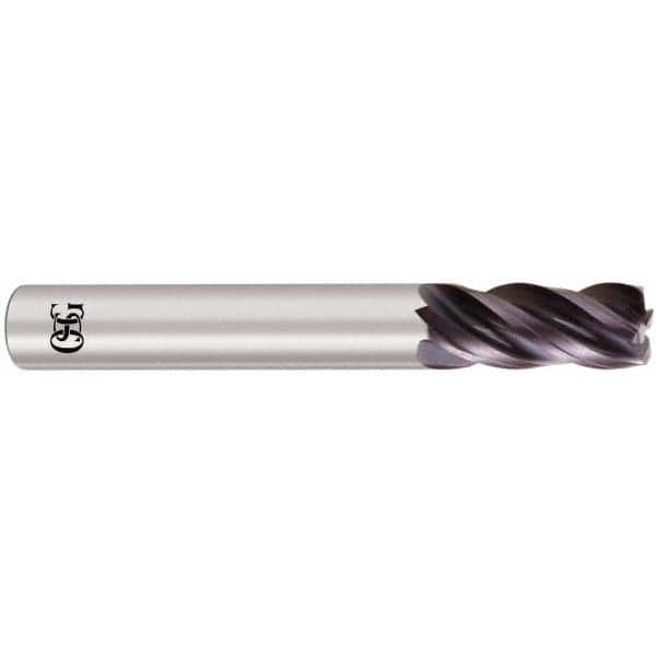 OSG - 1" Diam 4 Flute Solid Carbide 0.03" Corner Radius End Mill - Apex Tool & Supply