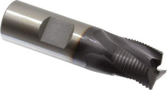OSG - 3/4" Diam, Fine Pitch, 3/4" LOC, 3 Flute Cobalt Corner Chamfer Roughing End Mill - TiAlN Finish, 2-7/8" OAL, 3/4" Shank Diam, Single End, Centercutting, 30° Helix - Apex Tool & Supply