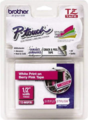 Brother - 1/2" Wide, Berry & Pink Tape Cassette - For Label Maker - Apex Tool & Supply