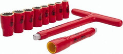 Wiha - 10 Piece 3/8" Drive Socket Set - 12 Points, 5/16" to 3/4" Range, Inch Measurement Standard - Apex Tool & Supply