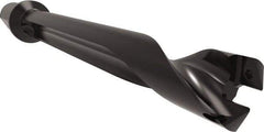 Allied Machine and Engineering - Series 32, 32 to 35mm Diam, 1-1/2" Diam Straight Shank with Flange, Straight Flute Spade Drill - 9-41/64" Max Depth, 11-23/32" Body Length, 14-13/32" OAL, Standard Length, Through Coolant - Apex Tool & Supply