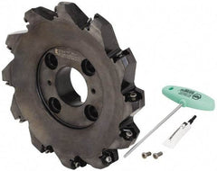 Kennametal - 10" Cut Diam, 2-1/2" Arbor Hole, 8mm Max Depth of Cut, 45° Indexable Chamfer & Angle Face Mill - 12 Inserts, HNPJ 1307... Insert, Right Hand Cut, 12 Flutes, Through Coolant, Series Dodeka Max - Apex Tool & Supply