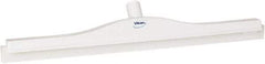 Vikan - 20" Rubber Blade Floor Squeegee - Double Edge, White, Plastic Holder - Apex Tool & Supply