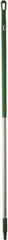 Vikan - 60 x 1-1/4" Stainless Steel Squeegee Handle - European Threaded Connection, Green - Apex Tool & Supply