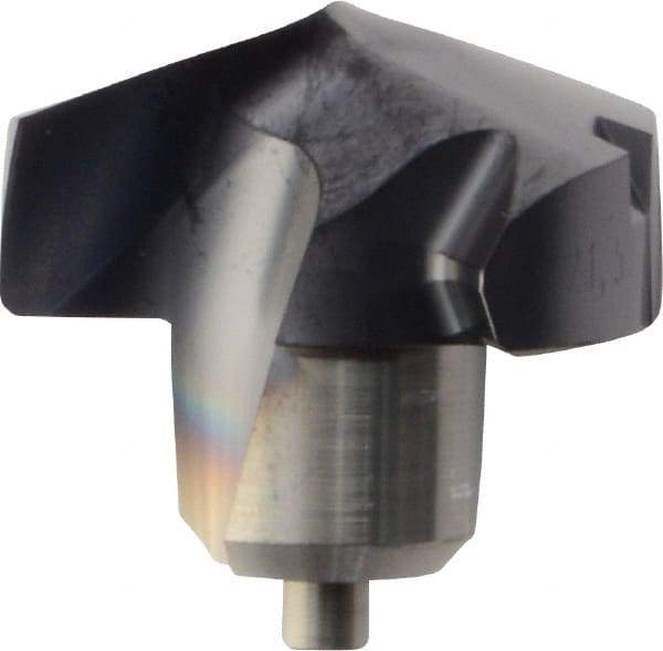 Kennametal - Series KenTIP, 21.5mm Diam Grade KCP15 140° Replaceable Drill Tip - Carbide, AlTiN Finish, Z Seat Size - Apex Tool & Supply