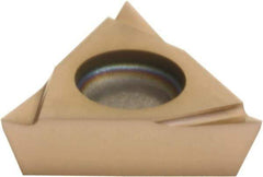 Sumitomo - TPGT630.5 FY Grade ACZ310 Carbide Turning Insert - TiN/AlN Finish, 60° Triangle, 3/16" Inscr Circle, 3/32" Thick, 0.0078" Corner Radius - Apex Tool & Supply