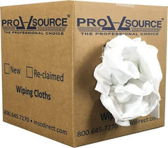PRO-SOURCE - Cotton Reclaimed Rags - White, Sheeting, Lint Free, 5 Lbs. at 3 to 5 per Pound, Box - Apex Tool & Supply