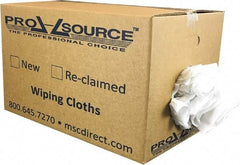 PRO-SOURCE - Cotton Reclaimed Rags - White, Sheeting, Lint Free, 25 Lbs. at 3 to 5 per Pound, Box - Apex Tool & Supply