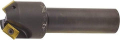 Kyocera - 55° Lead Angle, 2.014" Max Cut Diam, 0.327" Max Depth of Cut, Indexable Chamfer & Angle End Mill - 2 Inserts, XPMT 15T3.. Insert Style, 3.15" OAL, Straight Shank - Apex Tool & Supply
