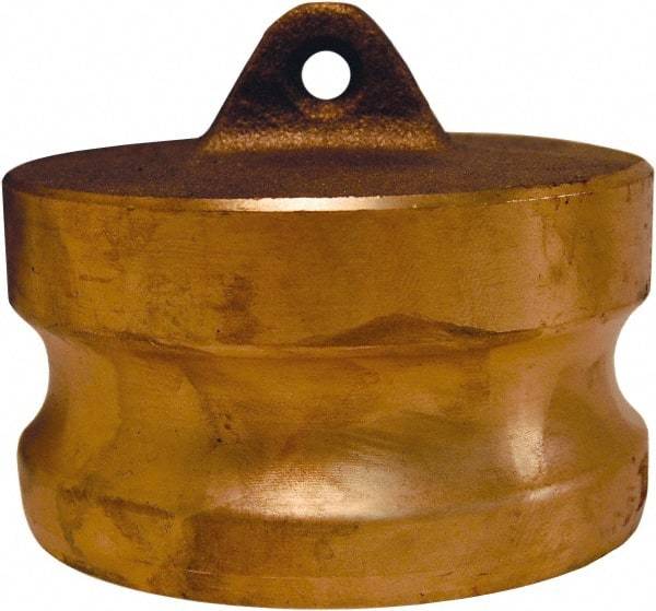 Dixon Valve & Coupling - 4" Brass Cam & Groove Suction & Discharge Hose Dust Plug For Use with Couplers - Part DP, 100 Max psi - Apex Tool & Supply