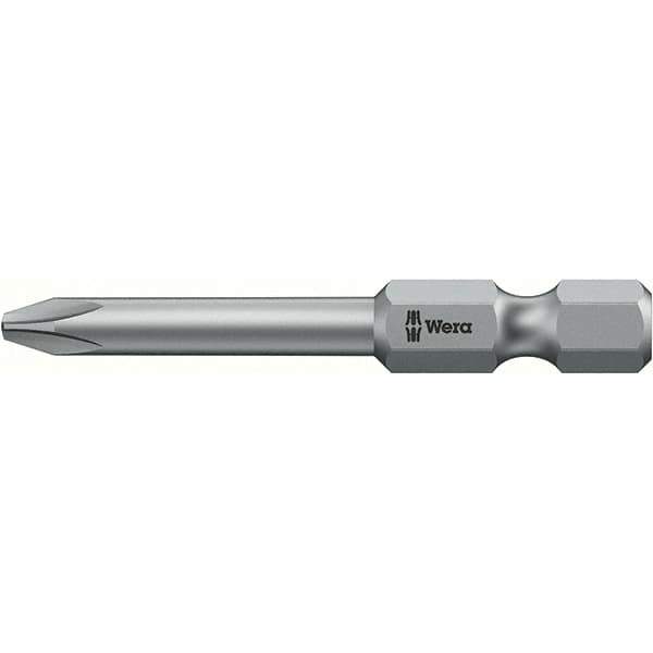 Wera - #00, Phillips Screwdriver Bit - 1/4" Drive, 3-1/2" OAL - Apex Tool & Supply